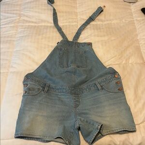 Denim Overall Shorts